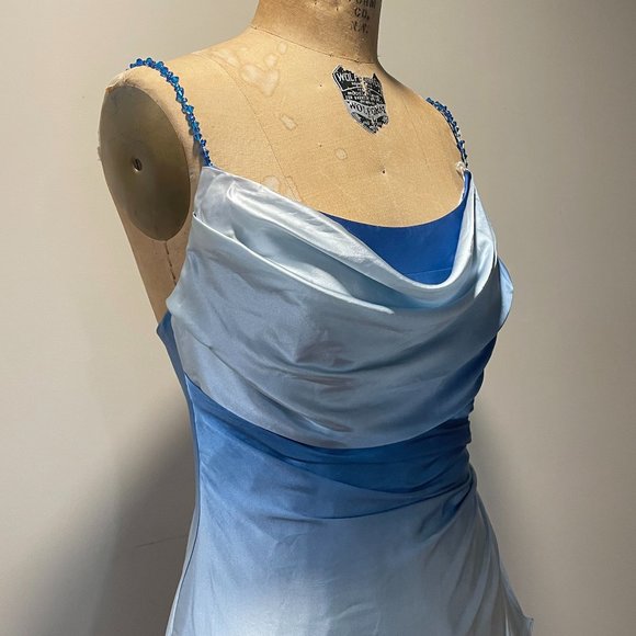 Silk Ombré Tie Dye Slip Gown - Picture 3 of 12